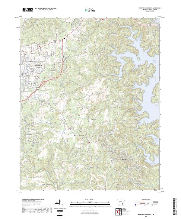 Mountain Home East topographic map thumbnail