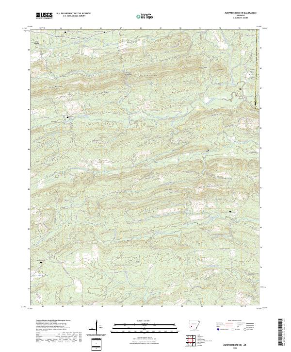 Murfreesboro NE topographic map thumbnail