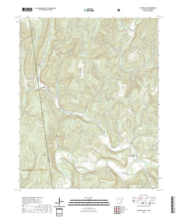 Natural Dam topographic map thumbnail