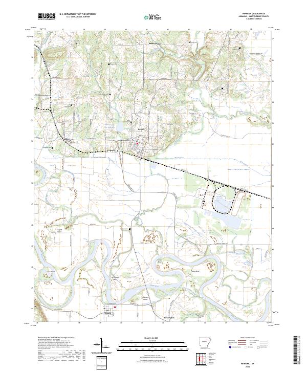Newark topographic map thumbnail