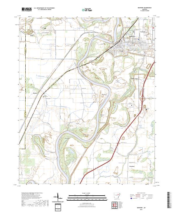 Newport topographic map thumbnail