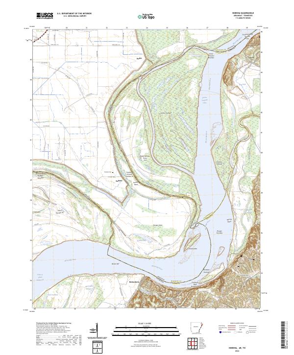 Nodena topographic map thumbnail