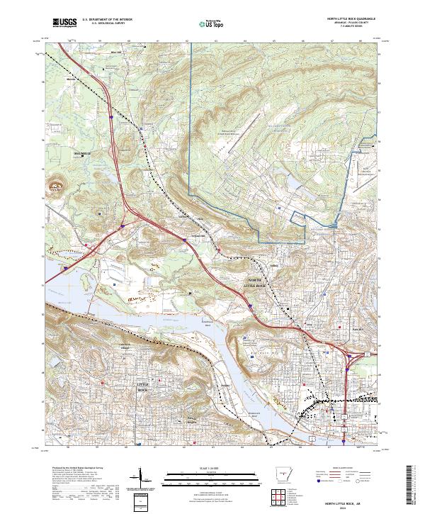 North Little Rock topographic map thumbnail