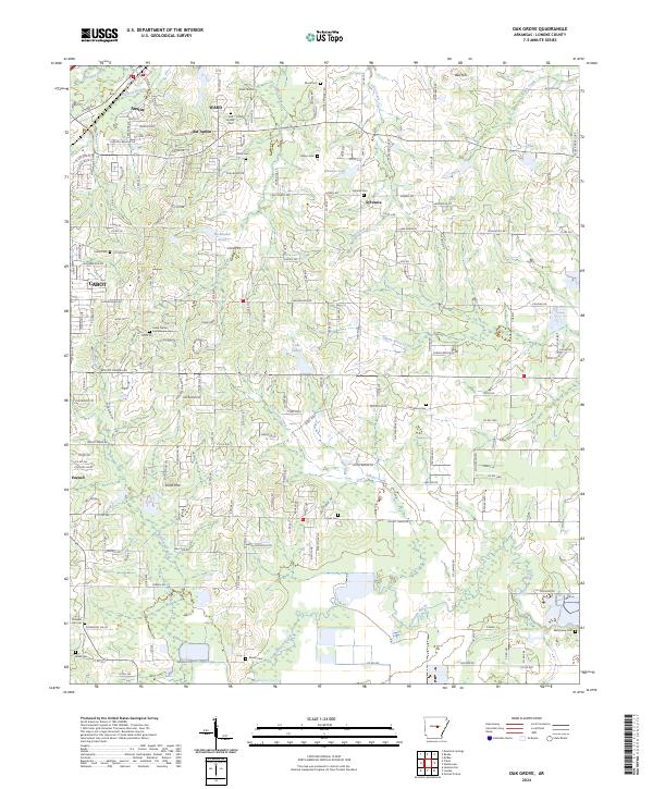 Oak Grove topographic map thumbnail