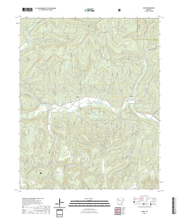 Oark topographic map thumbnail
