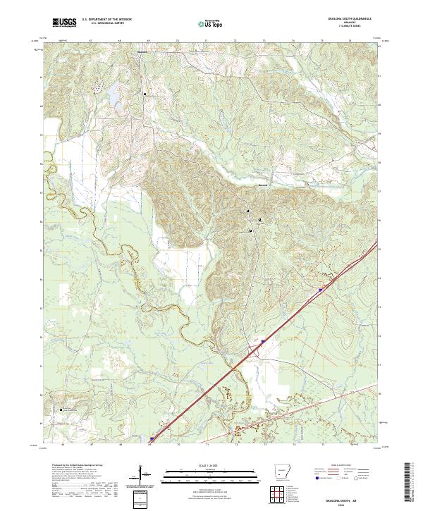 Okolona South topographic map thumbnail