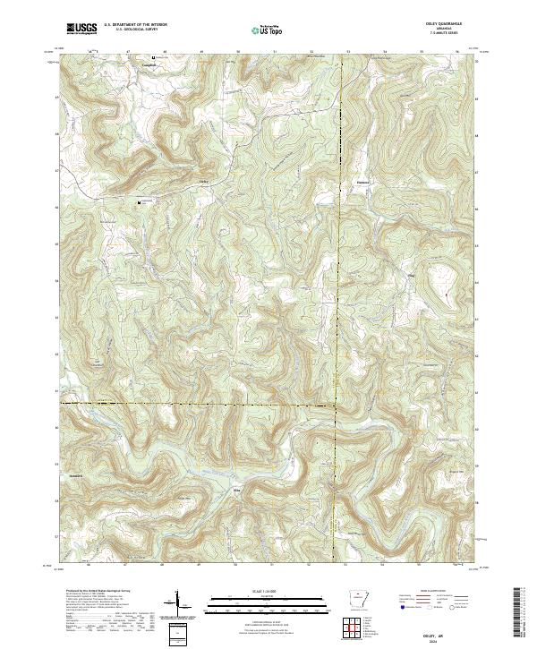Oxley topographic map thumbnail