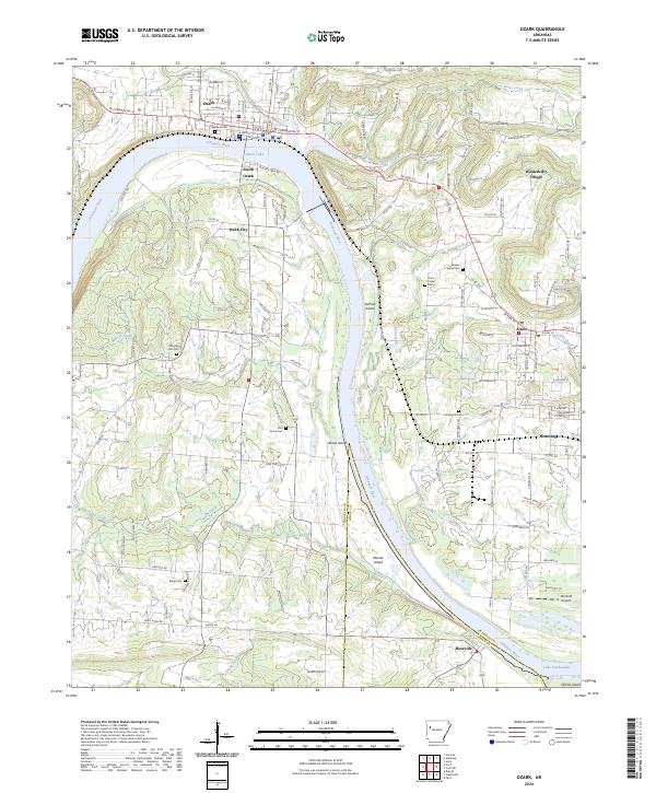 Ozark topographic map thumbnail