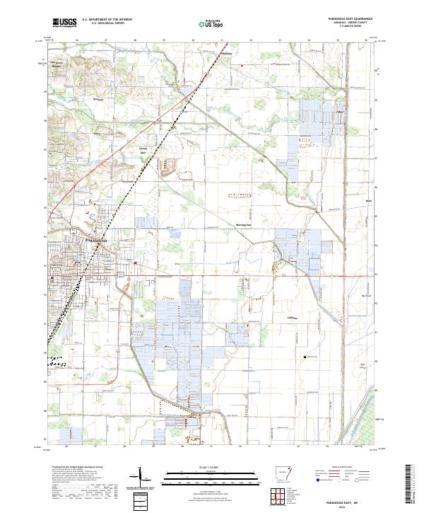 Paragould East topographic map thumbnail