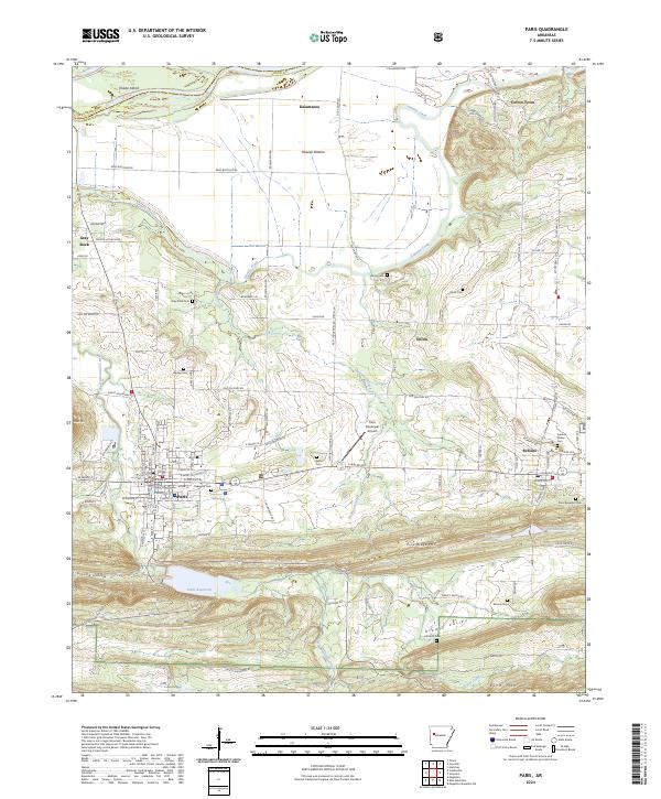 Paris topographic map thumbnail