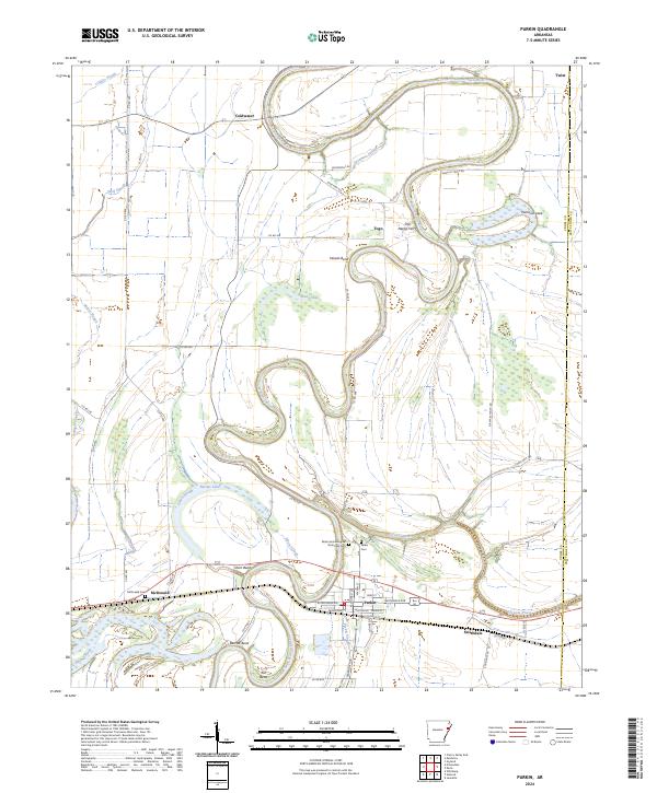 Parkin topographic map thumbnail