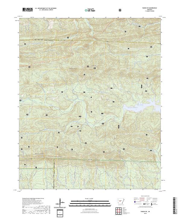 Paron SW topographic map thumbnail