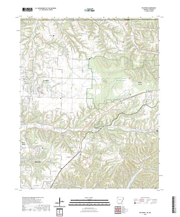 Pea Ridge topographic map thumbnail