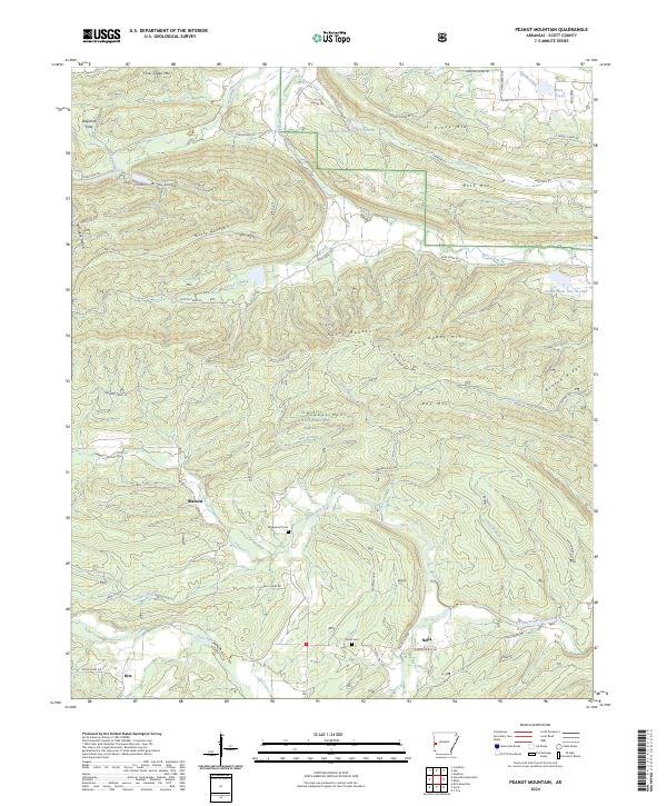 Peanut Mountain topographic map thumbnail