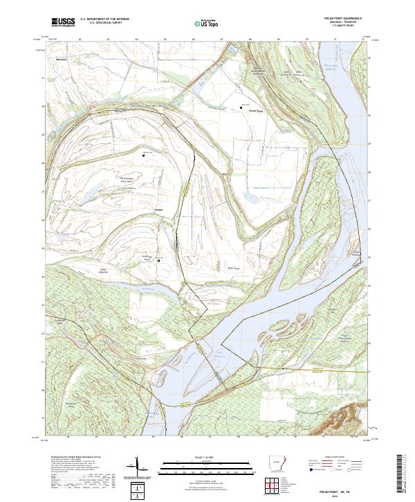 Pecan Point topographic map thumbnail