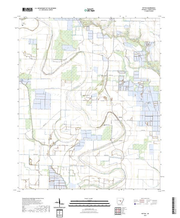 Pettus topographic map thumbnail