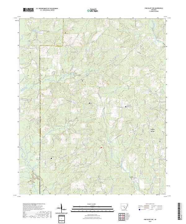 Pine Bluff NW topographic map thumbnail