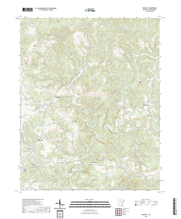 Pineville topographic map thumbnail