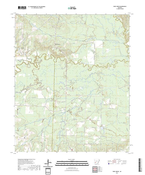 Piney Grove topographic map thumbnail
