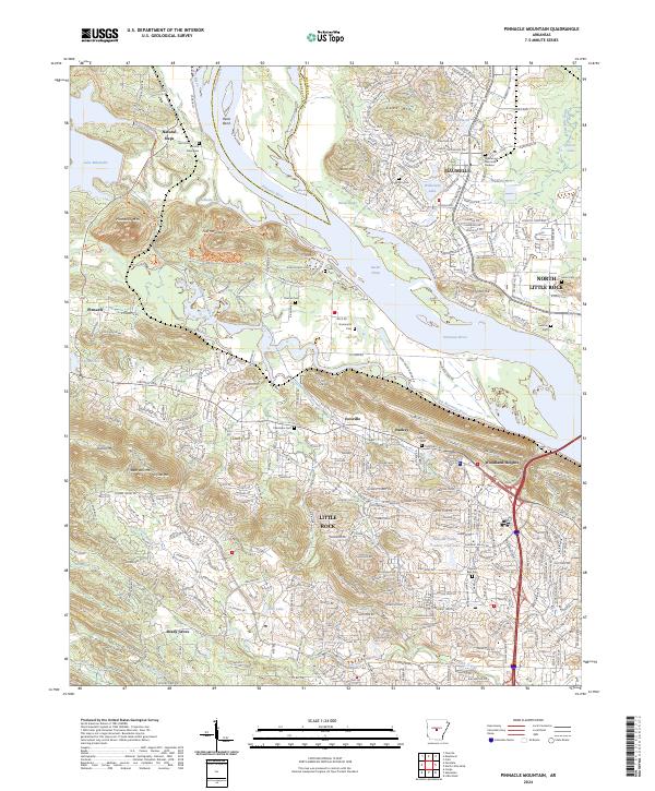 Pinnacle Mountain topographic map thumbnail