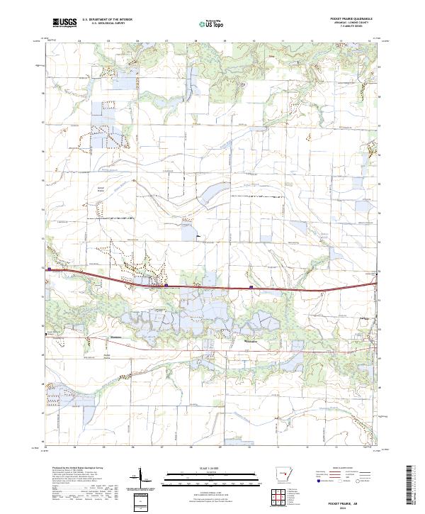 Pocket Prairie topographic map thumbnail