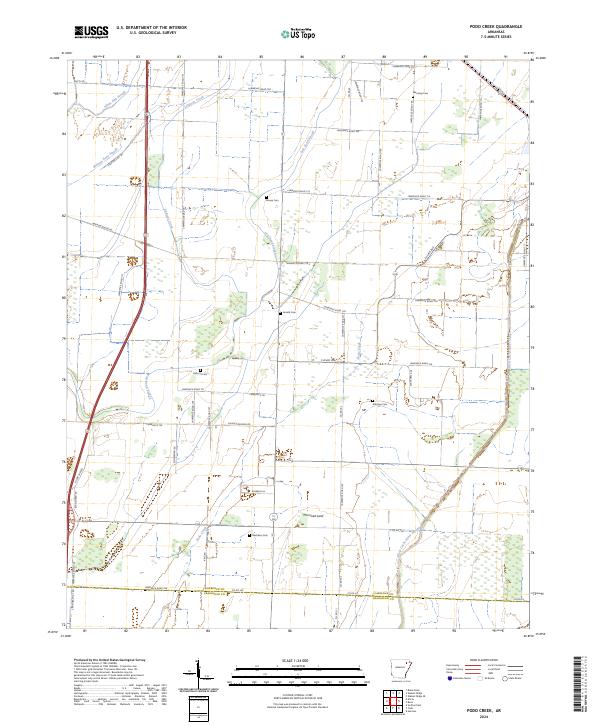 Podo Creek topographic map thumbnail