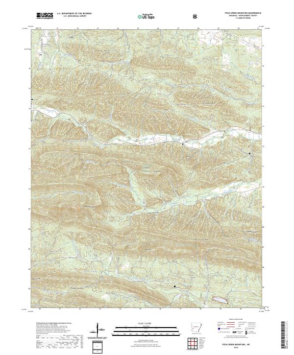 Polk Creek Mountain topographic map thumbnail