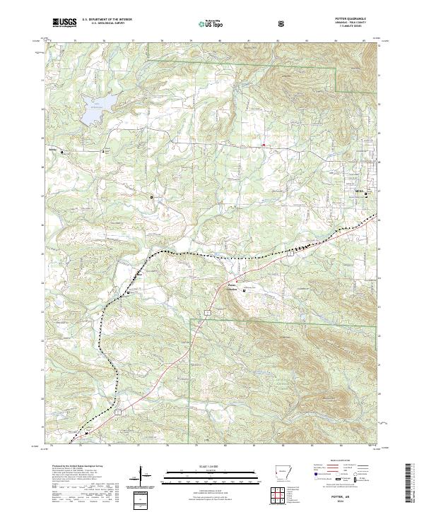 Potter topographic map thumbnail