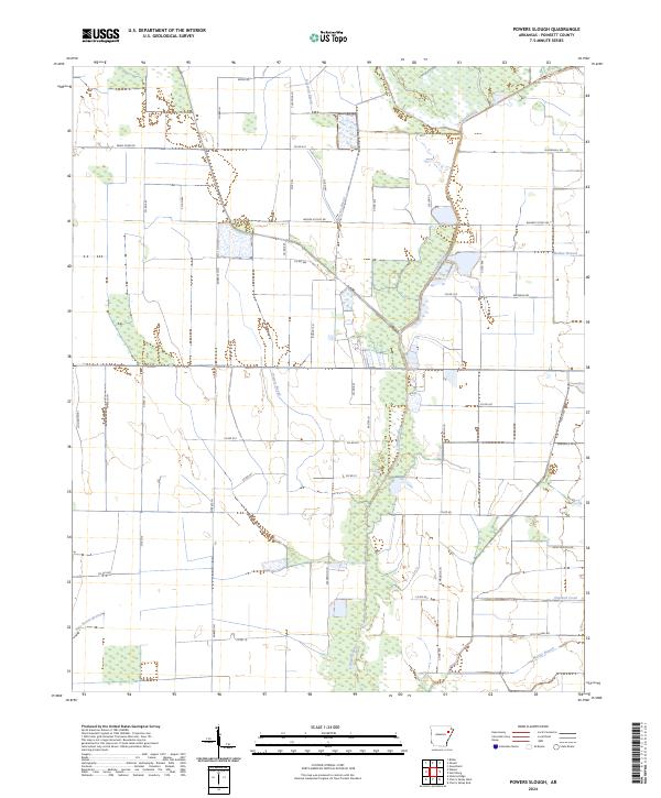 Powers Slough topographic map thumbnail