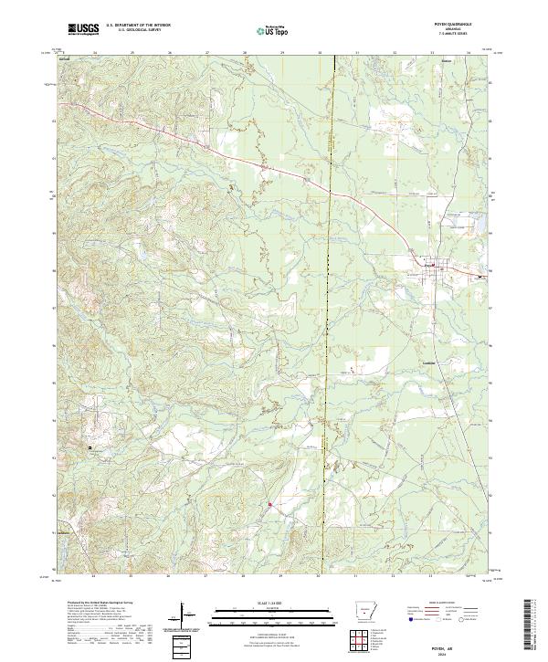 Poyen topographic map thumbnail