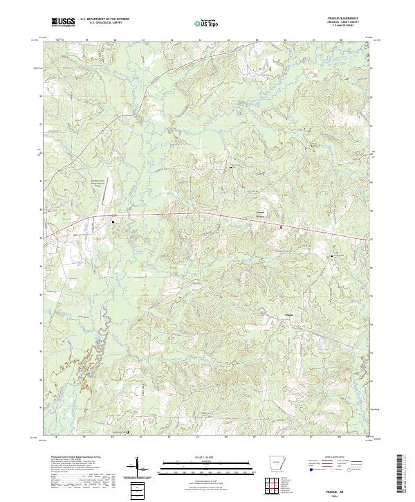 Prague topographic map thumbnail
