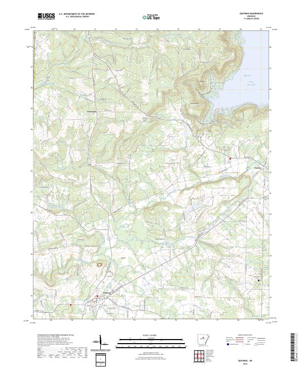 Quitman topographic map thumbnail