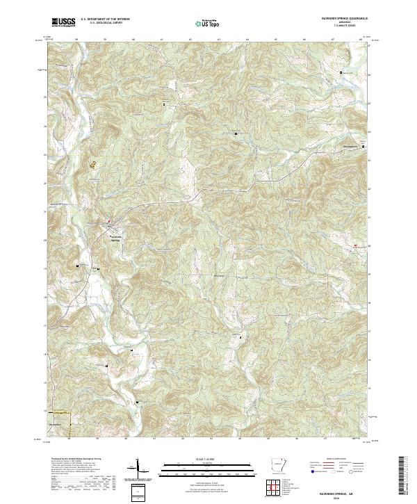 Ravenden Springs topographic map thumbnail