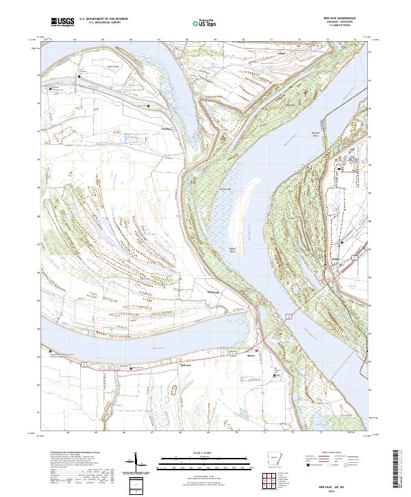 Red Leaf topographic map thumbnail