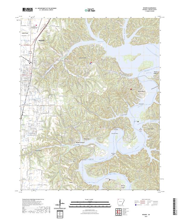 Rogers topographic map thumbnail