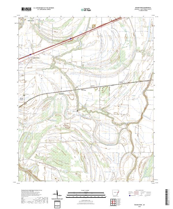 Round Pond topographic map thumbnail