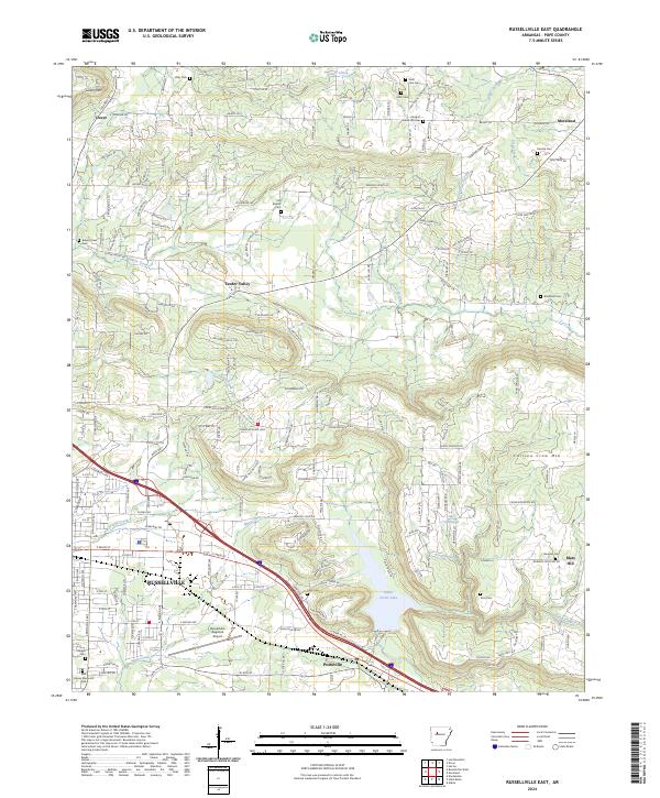 Russellville East topographic map thumbnail