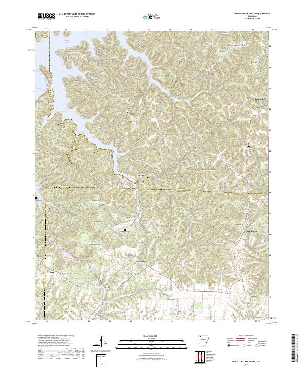Sandstone Mountain topographic map thumbnail