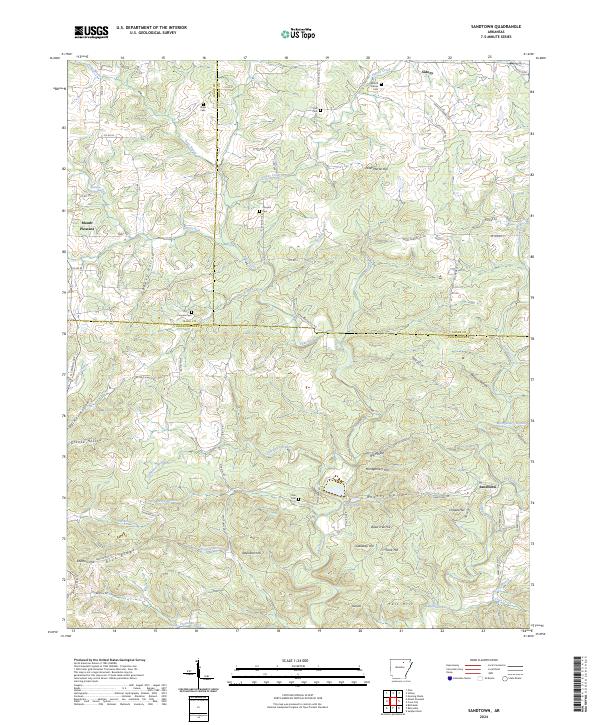 Sandtown topographic map thumbnail