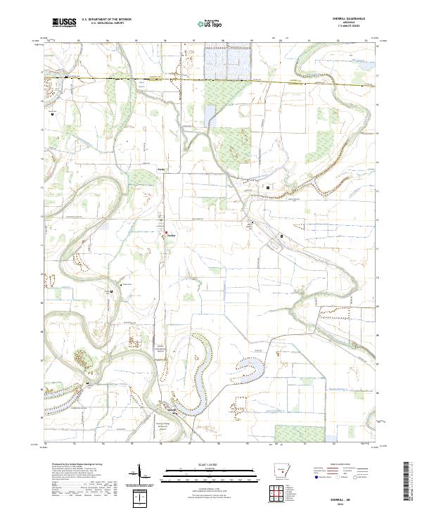 Sherrill topographic map thumbnail