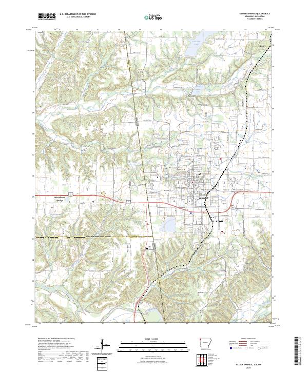 Siloam Springs topographic map thumbnail