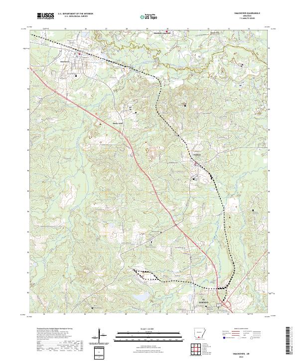Smackover topographic map thumbnail