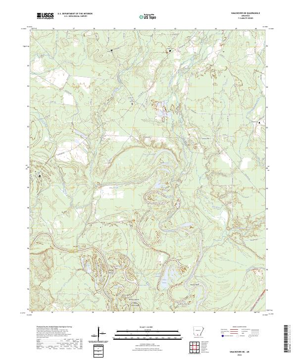 Smackover NE topographic map thumbnail