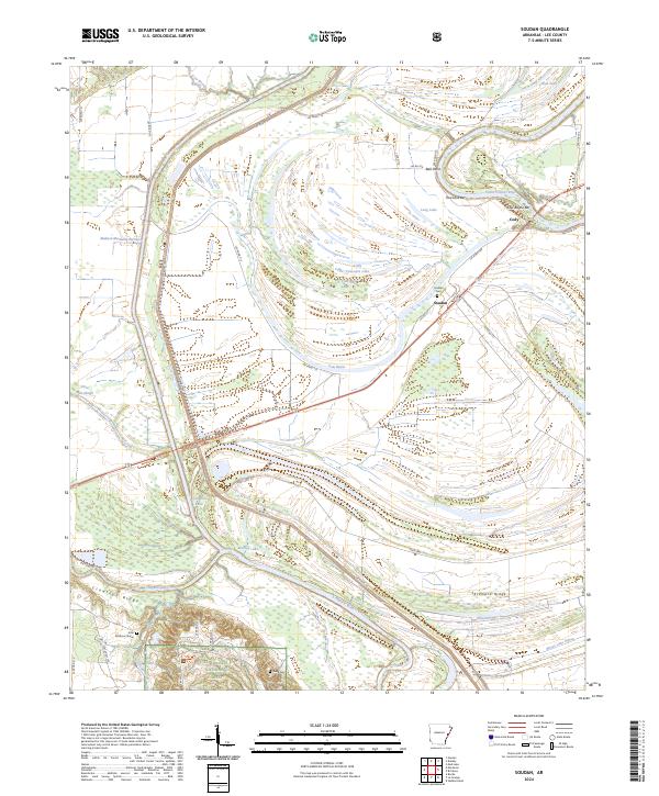 Soudan topographic map thumbnail