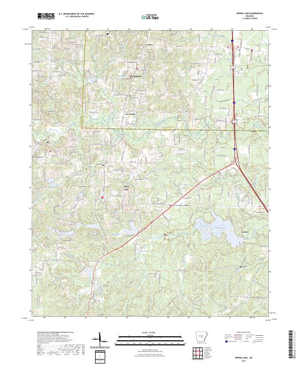 Spring Lake topographic map thumbnail