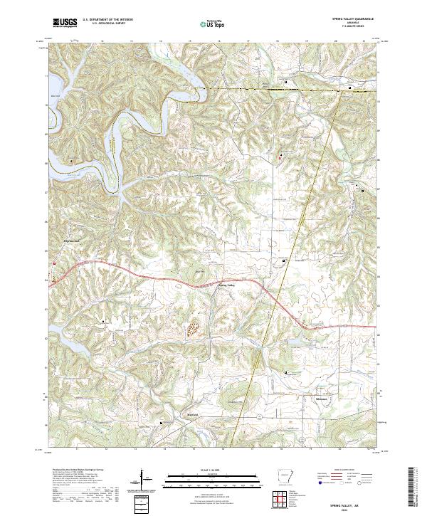 Spring Valley topographic map thumbnail