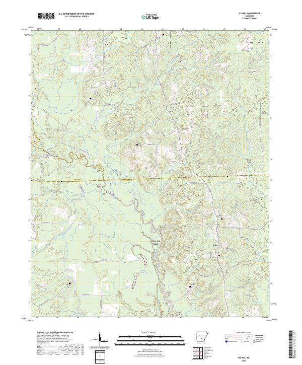 Staves topographic map thumbnail