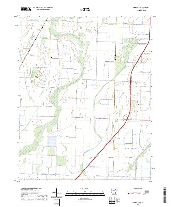 Swifton East topographic map thumbnail