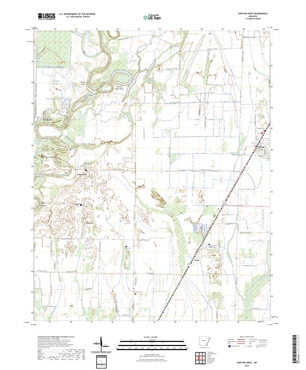 Swifton West topographic map thumbnail