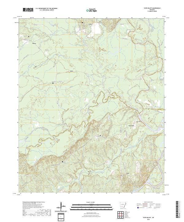 Tates Bluff topographic map thumbnail